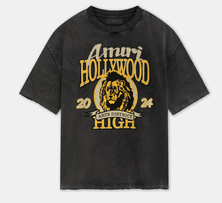 AMIRI HIGH LION SKATER TEE-Black IAMIRI
