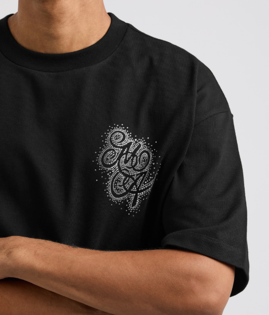 Amiri Crystal Burst MA Swirl Logo Cotton T-shirt - Image 3