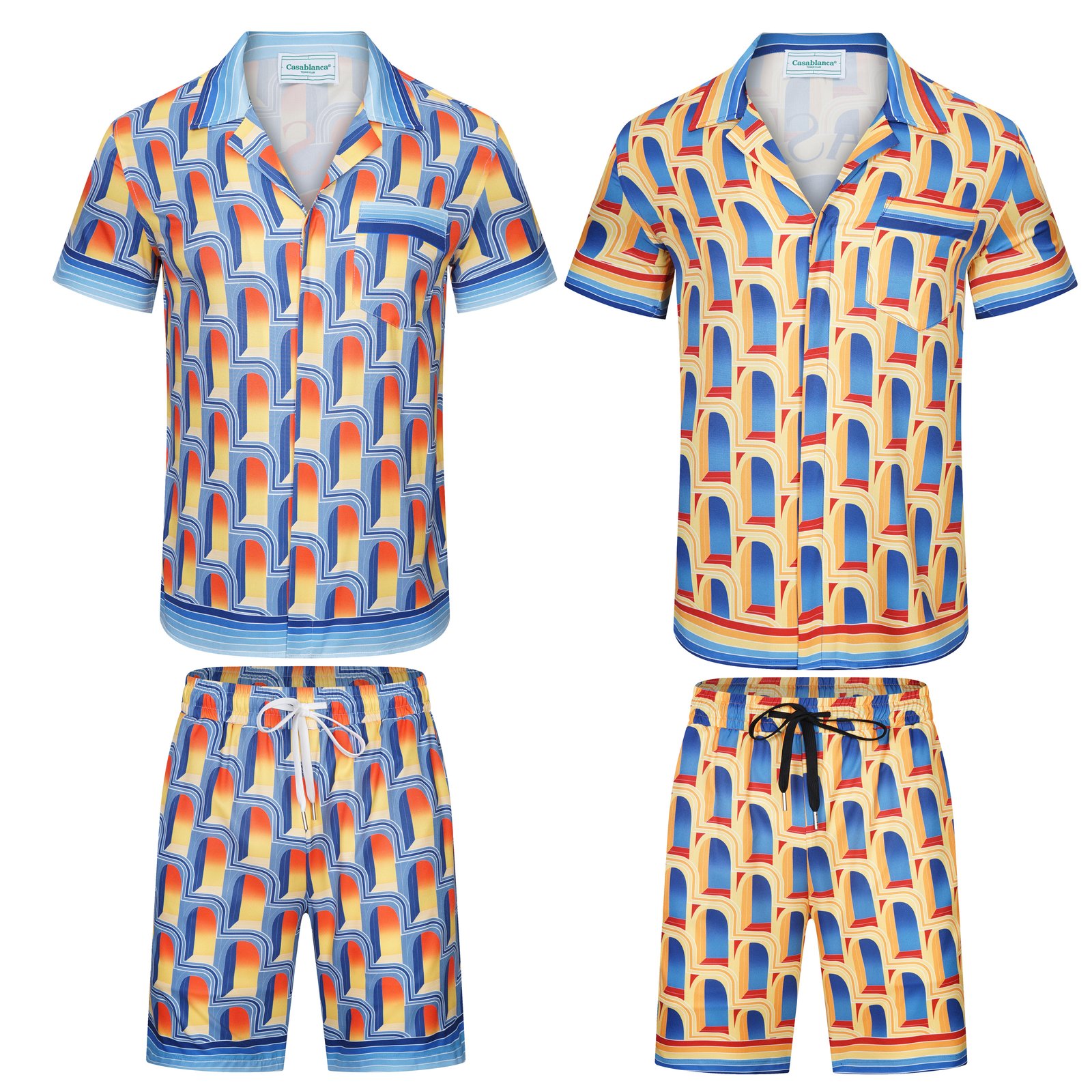 Casablanca Short Sleeve Suits M-3XL