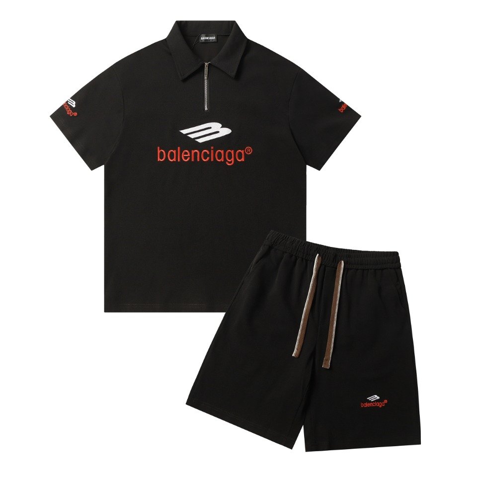 Balenciaga Short Sleeve Suite ( Need to order whole suit together ) XL-4XL