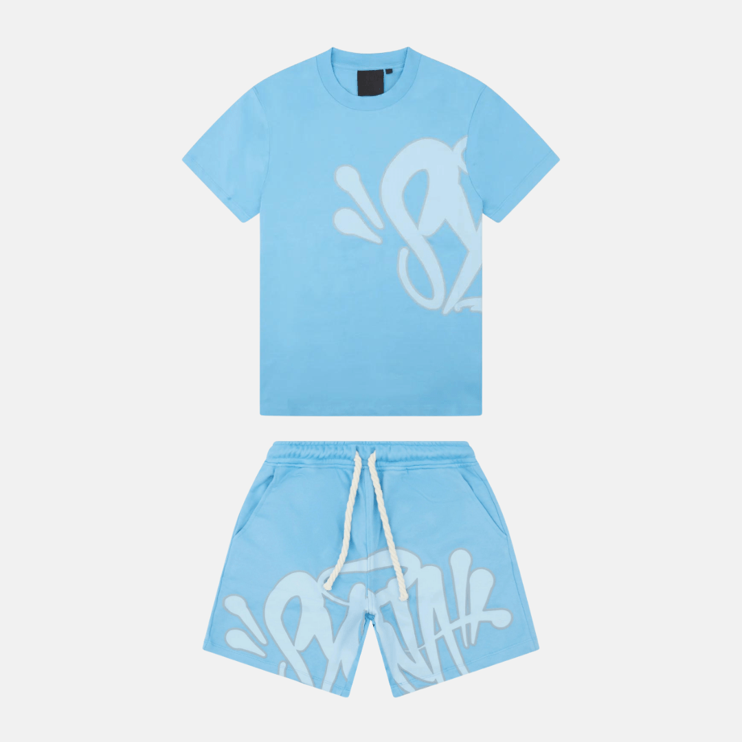 SYNAT-SHIRT & SHORTS LOGOSET-BLUE